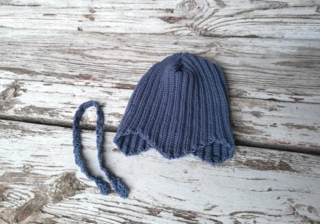 Hæklet Djævlehue - infinity heart baby merino